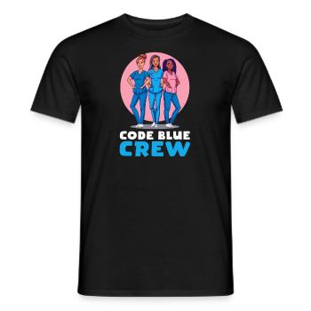 Infirmière de l’urgence Code Blue Crew - T-shirt homme - noir - Devant - AI Model Male 178 light (178cm)