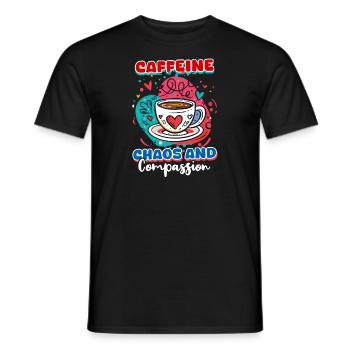 ED-Krankenschwester Koffein, Chaos Und Mitgefühl - Männer T-Shirt - Schwarz - Vorne - AI Model Male 178 light (178cm)