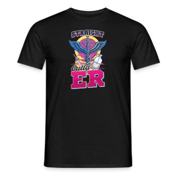 Krankenschwester in der Notaufnahme direkt aus der Notaufnahme - Männer T-Shirt - Schwarz - Vorne - AI Model Male 178 light (178cm)