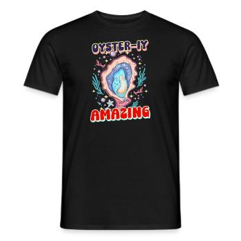 Huître Oyster-ly Amazing - T-shirt homme - noir - Devant - AI Model Male 178 light (178cm)