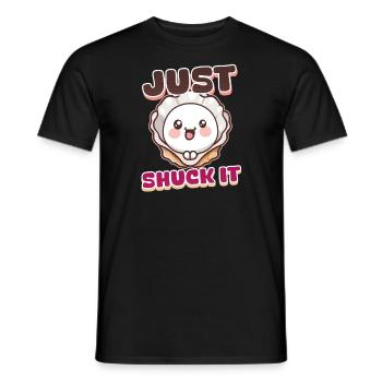 Huître juste écaillée - T-shirt homme - noir - Devant - AI Model Male 178 light (178cm)