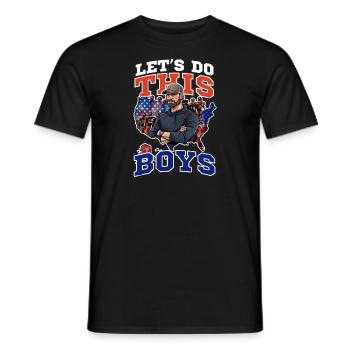4. Juli Fußballtrainer Mach das Jungs - Männer T-Shirt - Schwarz - Vorne - AI Model Male 178 light (178cm)