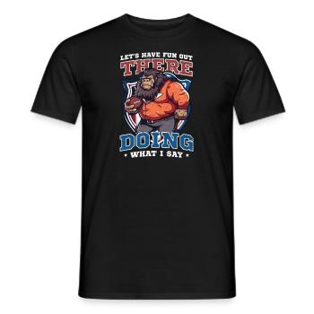 4th Of July Football Coach Have Fun Out There - Men's T-Shirt - black - Front - AI Model Male 178 light (178cm)