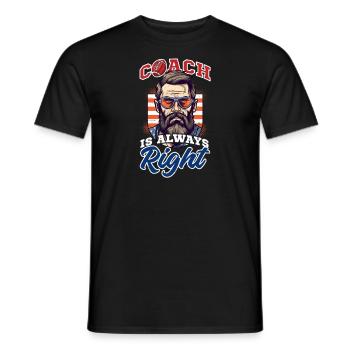 4. Juli Fußballtrainer Trainer hat immer Recht - Männer T-Shirt - Schwarz - Vorne - AI Model Male 178 light (178cm)