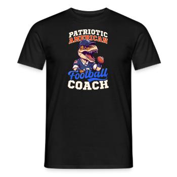 4 juillet Entraîneur de football Entraîneur patriotique - T-shirt homme - noir - Devant - AI Model Male 178 light (178cm)
