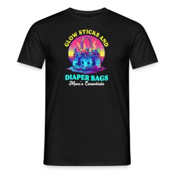 EDM Rave Mom Sticks & Diaper Bags - Men's T-Shirt - black - Front - AI Model Male 178 light (178cm)
