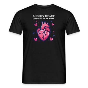 Conscience CHD Cœur puissant, Puissant guerrier - T-shirt homme - noir - Devant - AI Model Male 178 light (178cm)