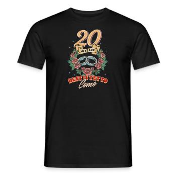 20 ans 20 ans : le meilleur reste à venir - T-shirt homme - noir - Devant - AI Model Male 178 light (178cm)