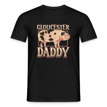 Papa cochon du Gloucestershire Old Spot - T-shirt homme - noir - Devant - AI Model Male 178 light (178cm)