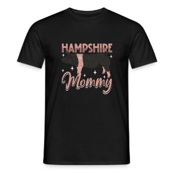 Hampshire Pig Mom - Men's T-Shirt - black - Front - AI Model Male 178 light (178cm)