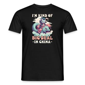 Chinesisch ist eine große Sache in China - Männer T-Shirt - Schwarz - Vorne - AI Model Male 178 light (178cm)