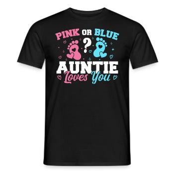 Rosa Oder Blau Tante Liebt Dich Geschlecht Enthüllen Tante - Männer T-Shirt - Schwarz - Vorne - AI Model Male 178 light (178cm)