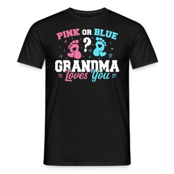 Rosa oder blaue Oma liebt dich - Lustige Oma - Männer T-Shirt - Schwarz - Vorne - AI Model Male 178 light (178cm)