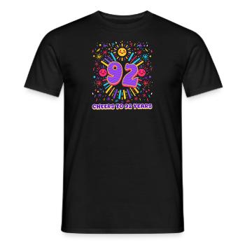 92. Geburtstag Prost auf 92 Jahre - Männer T-Shirt - Schwarz - Vorne - AI Model Male 178 light (178cm)