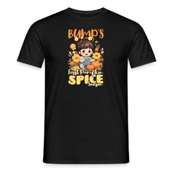 L’annonce de la grossesse fait saillir la première épice de citrouille - T-shirt homme - noir - Devant - AI Model Male 178 light (178cm)