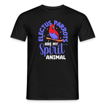 Favorite animal - Noble parrot - Men's T-Shirt - black - Front - AI Model Male 178 light (178cm)
