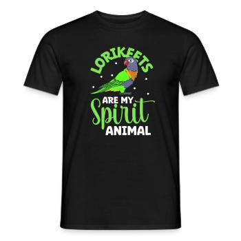 Lieblingstier - Lori - Männer T-Shirt - Schwarz - Vorne - AI Model Male 178 light (178cm)