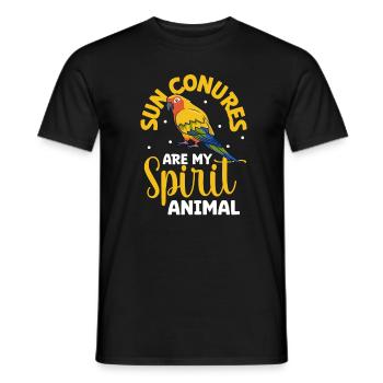 Favorite animal - Sun parakeet - Men's T-Shirt - black - Front - AI Model Male 178 light (178cm)
