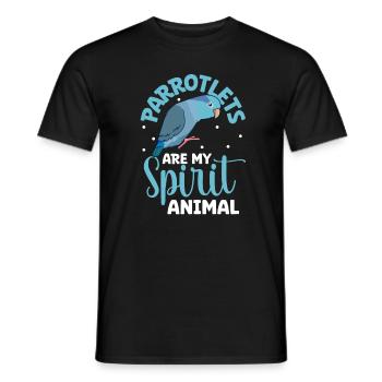Animal préféré - Perroquet moineau - T-shirt homme - noir - Devant - AI Model Male 178 light (178cm)