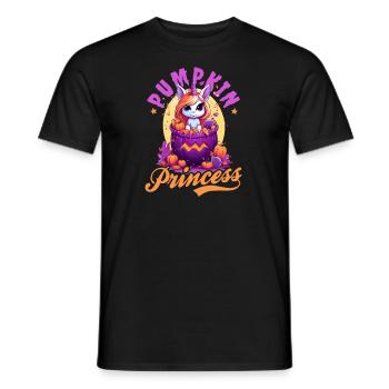 Halloween Licorne Citrouille Princesse - T-shirt homme - noir - Devant - AI Model Male 178 light (178cm)