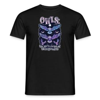 Hibou spirituel Les guides spirituels - T-shirt homme - noir - Devant - AI Model Male 178 light (178cm)