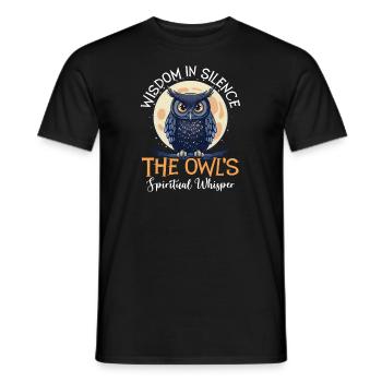Spirituelle Eule Das spirituelle Flüstern der Eule - Männer T-Shirt - Schwarz - Vorne - AI Model Male 178 light (178cm)