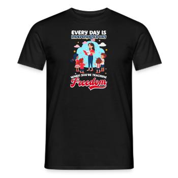 Kindergärtnerin Lehrfreiheit - Männer T-Shirt - Schwarz - Vorne - AI Model Male 178 light (178cm)