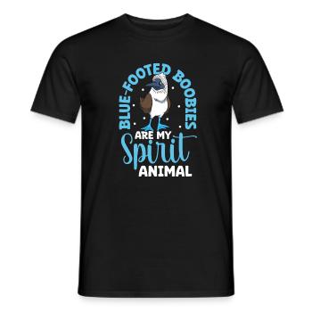 Favorite animal - Blue-footed boobies - Men's T-Shirt - black - Front - AI Model Male 178 light (178cm)