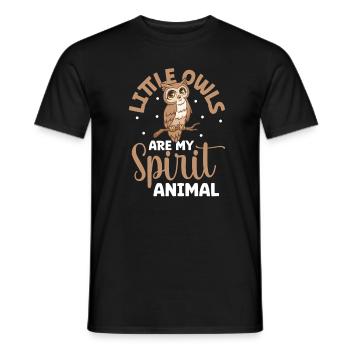 Lieblingstier - Steinkauz - Männer T-Shirt - Schwarz - Vorne - AI Model Male 178 light (178cm)