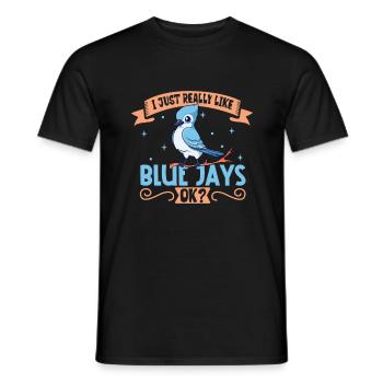 J’aime mon geai bleu - T-shirt homme - noir - Devant - AI Model Male 178 light (178cm)