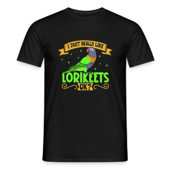 Ich liebe meinen Lori - Männer T-Shirt - Schwarz - Vorne - AI Model Male 178 light (178cm)