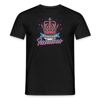 90 Jahre alt 90 und fabelhaft - Männer T-Shirt - Schwarz - Vorne - AI Model Male 178 light (178cm)
