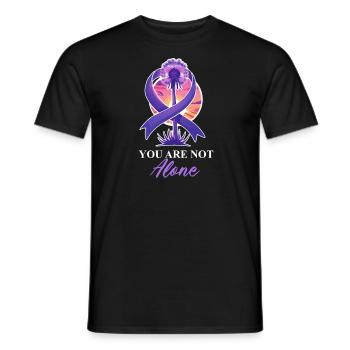 Violence conjugale : vous n’êtes pas seul - T-shirt homme - noir - Devant - AI Model Male 178 light (178cm)