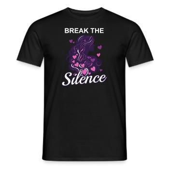 La violence conjugale brise le silence - T-shirt homme - noir - Devant - AI Model Male 178 light (178cm)