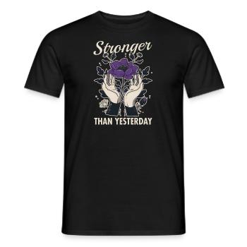 La violence conjugale plus forte qu’hier - T-shirt homme - noir - Devant - AI Model Male 178 light (178cm)