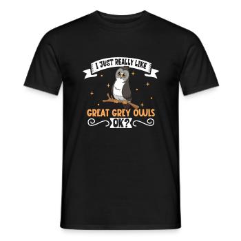 I love my Bearded Owl - Men's T-Shirt - black - Front - AI Model Male 178 light (178cm)