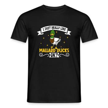 J’aime mon canard colvert - T-shirt homme - noir - Devant - AI Model Male 178 light (178cm)