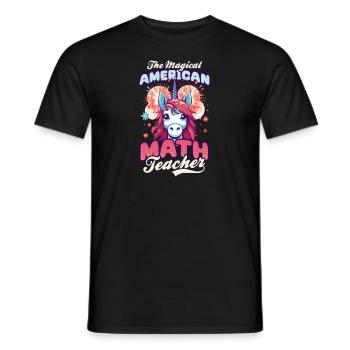 4. Juli Mathelehrer Magical American - Männer T-Shirt - Schwarz - Vorne - AI Model Male 178 light (178cm)