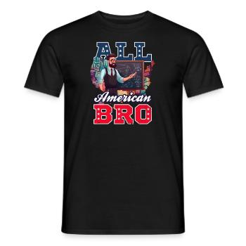 4. Juli Mathelehrer All American Bro - Männer T-Shirt - Schwarz - Vorne - AI Model Male 178 light (178cm)