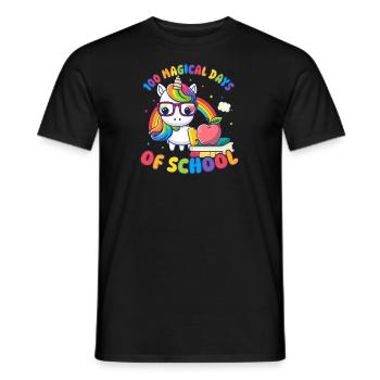 100 Days Of School Teacher Magical Days Of School - Men's T-Shirt - black - Front - AI Model Male 178 light (178cm)