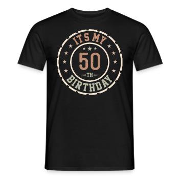C'est Mon 50e Anniversaire Cadeau 50 Ans - T-shirt homme - noir - Devant - AI Model Male 178 light (178cm)