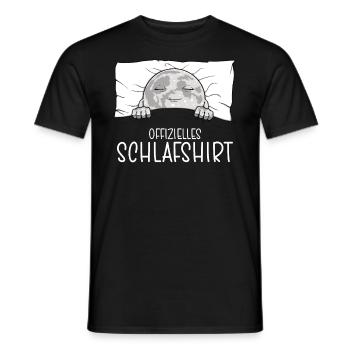 Offizielles Schlafshirt Mond Schlafanzug - Männer T-Shirt - Schwarz - Vorne - AI Model Male 178 light (178cm)