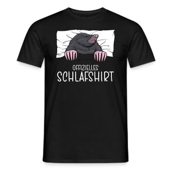 Pyjama officiel Chemise de nuit Molé - T-shirt homme - noir - Devant - AI Model Male 178 light (178cm)