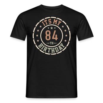 It's My 84th Birthday 84th Year Gift - Men's T-Shirt - black - Front - AI Model Male 178 light (178cm)