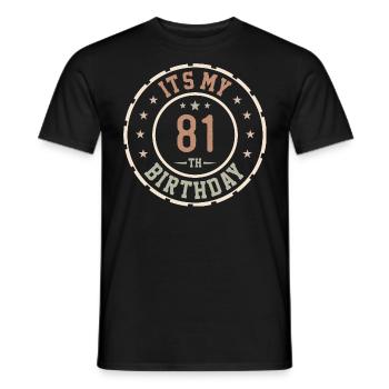 Es ist mein 81. Geburtstagsgeschenk 81 Jahre - Männer T-Shirt - Schwarz - Vorne - AI Model Male 178 light (178cm)