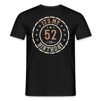 C'est Mon 52e Anniversaire Cadeau 52 Ans - T-shirt homme - noir - Devant - AI Model Male 178 light (178cm)