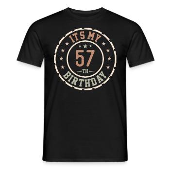 It's My 57th Birthday 57 Year Old Gift - Men's T-Shirt - black - Front - AI Model Male 178 light (178cm)