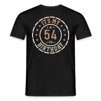 Es ist mein 54. Geburtstag 54 Jahre altes Geschenk - Männer T-Shirt - Schwarz - Vorne - AI Model Male 178 light (178cm)