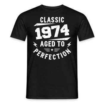 1974 Classic 1974 Cadeau Anniversaire 1974 Vintage - T-shirt homme - noir - Devant - AI Model Male 178 light (178cm)