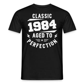 1984 Classic 1984 Vintage 1984 Birthday Gift - Men's T-Shirt - black - Front - AI Model Male 178 light (178cm)
